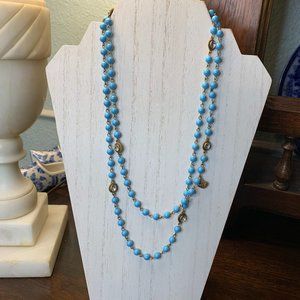 Virgins Saints & Angels Blue Wrap Necklace